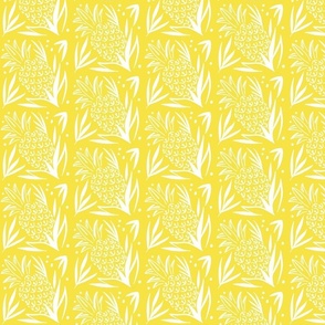 Summer yellow pineapples
