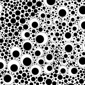 Squiggly EyesBlack and White Pattern