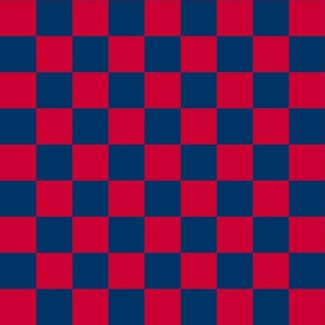 Large Red and Navy Blue Checkered
