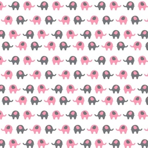 Pink Gray Elephant  Crib Sheet