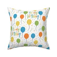 Its My Birthday Balloons- Citrus, Large Scale