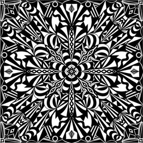 Black and White Bohemian Pattern