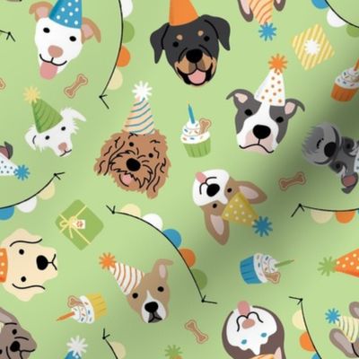 Puppy Party - Citrus Lime, Large Scale