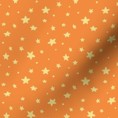 Birthday Stars - Citrus Orange, Large Scale