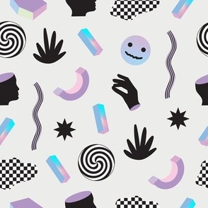 Surreal Smiley Face Rave Pattern