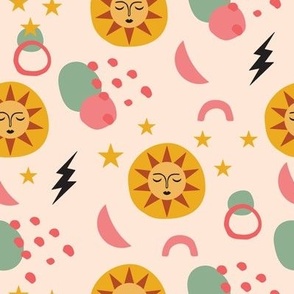 Abstract Sunny Vibes Pattern