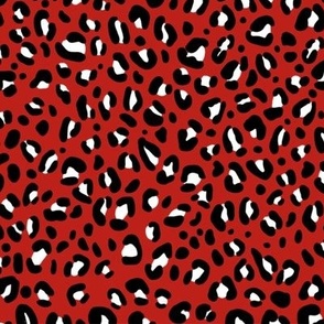 Red Leopard Fabric, Wallpaper and Home Decor