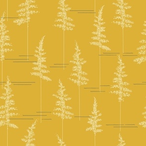 Pine trees - Yellow Gold and white