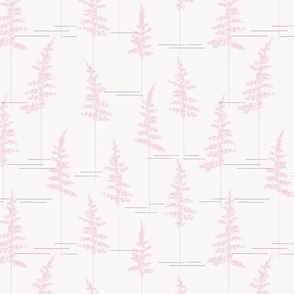 Pine trees - Pink and cream