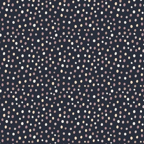 [small] Dark Brown Beige Seamless Pattern With Small Dots Spots Dotwork