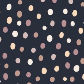 [big] Dark Brown Beige Seamless Pattern With Small Dots Spots Dotwork