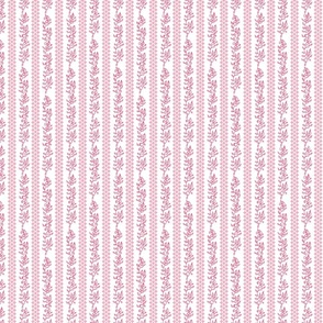 pink floral stripe