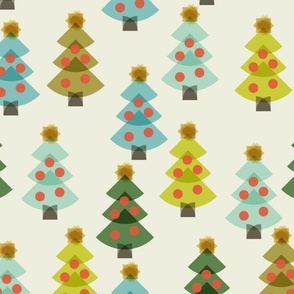 Retro-Christmas-Trees-with-Balls---M---BEIGE-green-blue-red-brown---MEDIUM