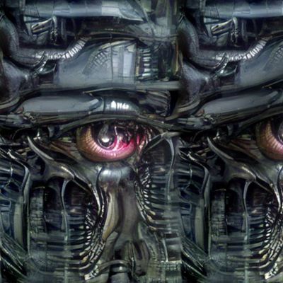 25 biomechanical bioorganic grey flesh muscles cables wires pipes eyes demons aliens monsters body horror sci-fi science fiction futuristic machines Halloween scary cybernetics horrifying morbid macabre spooky eerie frightening disgusting grotesque heavy 