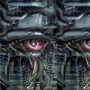 25 biomechanical bioorganic grey flesh muscles cables wires pipes eyes demons aliens monsters body horror sci-fi science fiction futuristic machines Halloween scary cybernetics horrifying morbid macabre spooky eerie frightening disgusting grotesque heavy 