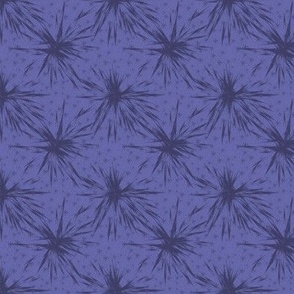 Medium - Dark Bursts of Purple/Blue on  a Lightly Patterned Periwinkle Ground
