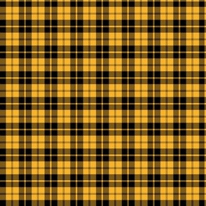 yellow and black cheer tartan, 1" 
