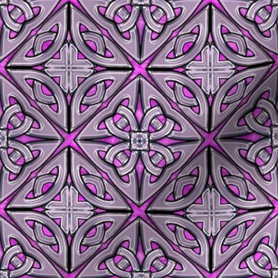 Celtic carving lavender on pink