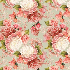 Beginner rekenmachine Sluipmoordenaar Rose Cottage Fabric, Wallpaper and Home Decor | Spoonflower