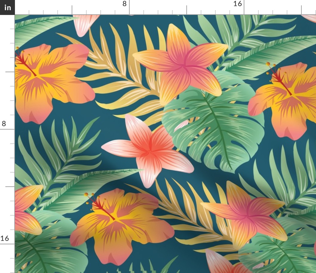 Hawaiian Floral Paradise - Tropical Hibiscus Haven