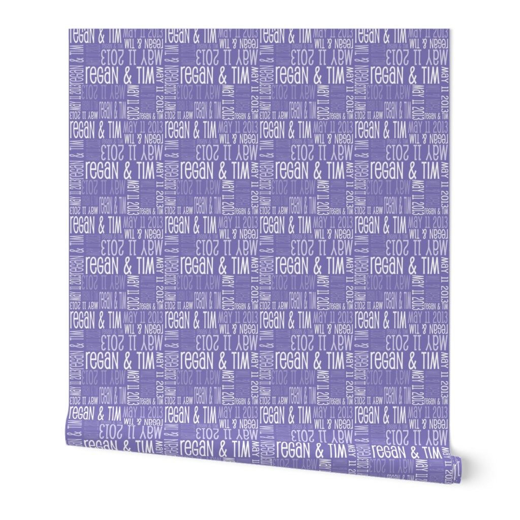 Personalised Name Fabric - Purple