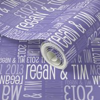 Personalised Name Fabric - Purple