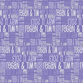 Personalised Name Fabric - Purple