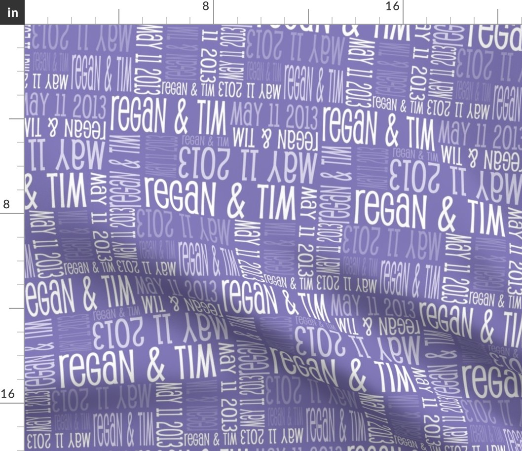Personalised Name Fabric - Purple