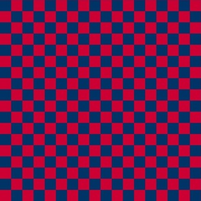 Red and Navy Blue Checkered