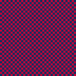 Small Red and Navy Blue Checkered