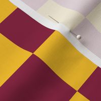 Large Maroon and Gold Checkered