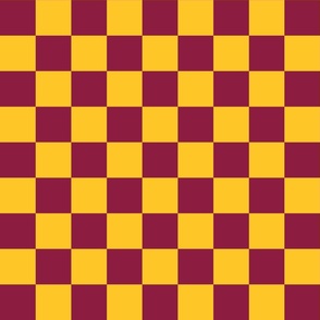 Large Maroon and Gold Checkered