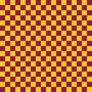Maroon and Gold Checkered