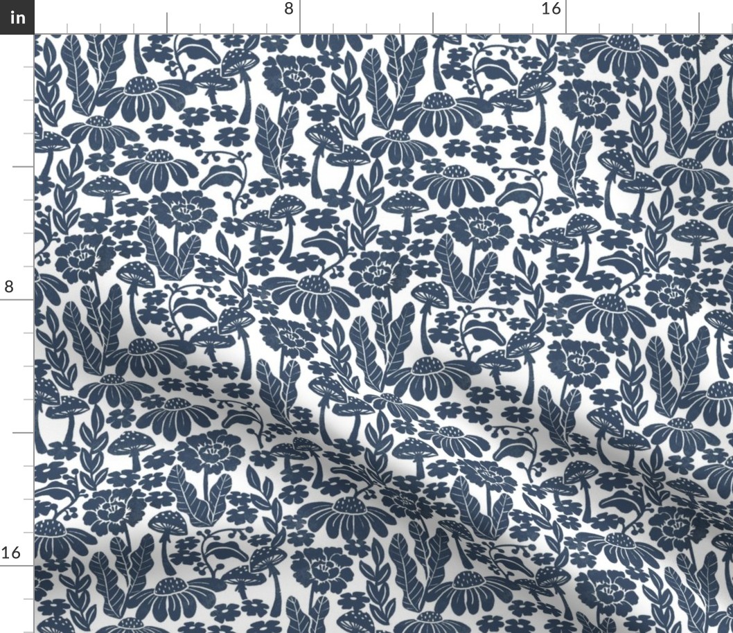 Woodcut Meadow - Denim