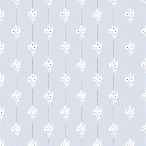 shabby chic small scale blue white floral stripe © Terri Conrad Designs copy