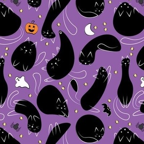 Halloween Black Kitty Blobs