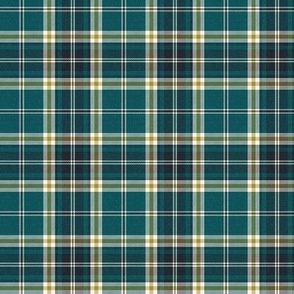 Headmaster Plaid - Teal Navy Blue Small Scale