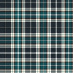 Headmaster Plaid - Navy Blue Teal Small Scale