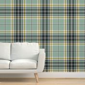 Headmaster Plaid - Seafoam Navy Blue Large Scale