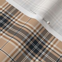 Headmaster Plaid - Camel Navy Blue Small Scale