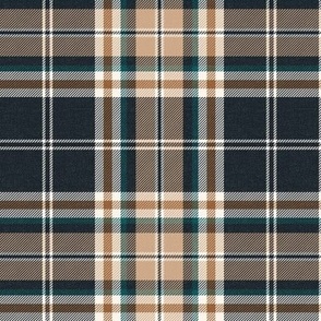 Headmaster Plaid - Navy Blue Camel Regular Scale