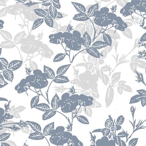  Vintage Roses Blue Gray