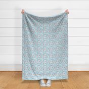 Medium Scale Carried For a Moment Loved for a Lifetime Pink and Blue Ribbon Pregnancy Infant Child Loss Awareness Butterflies and Flowers on Pale Blue