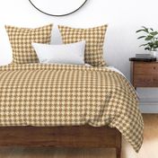 Houndstooth Light Almond Caramel / Large