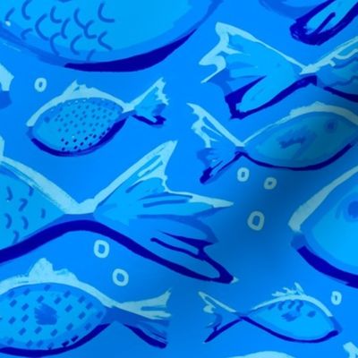 Fish Relief Blue 