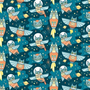 space owls in cadet blue _small_