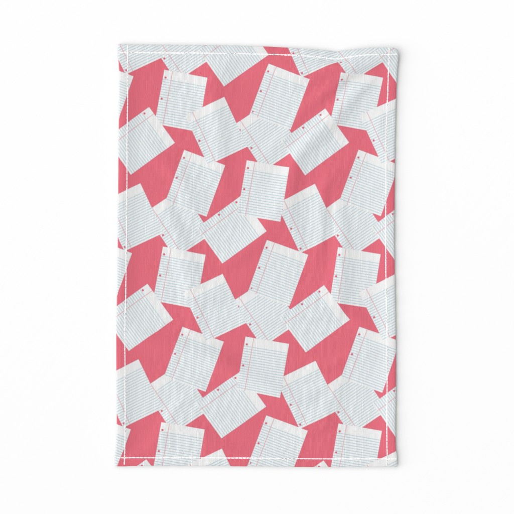 Sheets of Lined Paper on Eraser Pink by Brittanylane