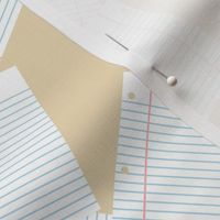 Sheets of Lined Paper on Khaki by Brittanylane
