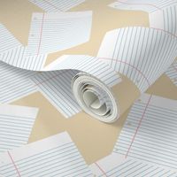 Sheets of Lined Paper on Khaki by Brittanylane