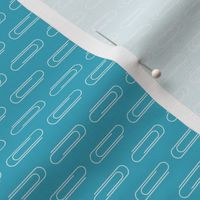 Paper Clips on Biology Blue by Brittanylane